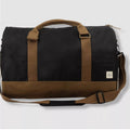 Sun + Stone Men's Black Reed Colorblocked Duffel Bag in Black & Tan, NWT $100