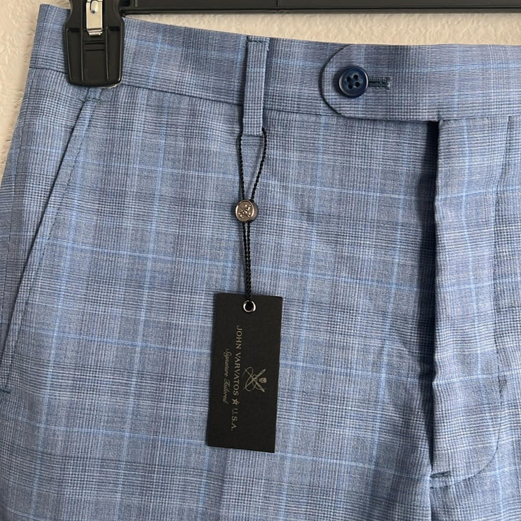 John Varvatos Tonal Plaid Slim Fit Suit Pants 100% Wool, Size 30 NEW w/Tag $228