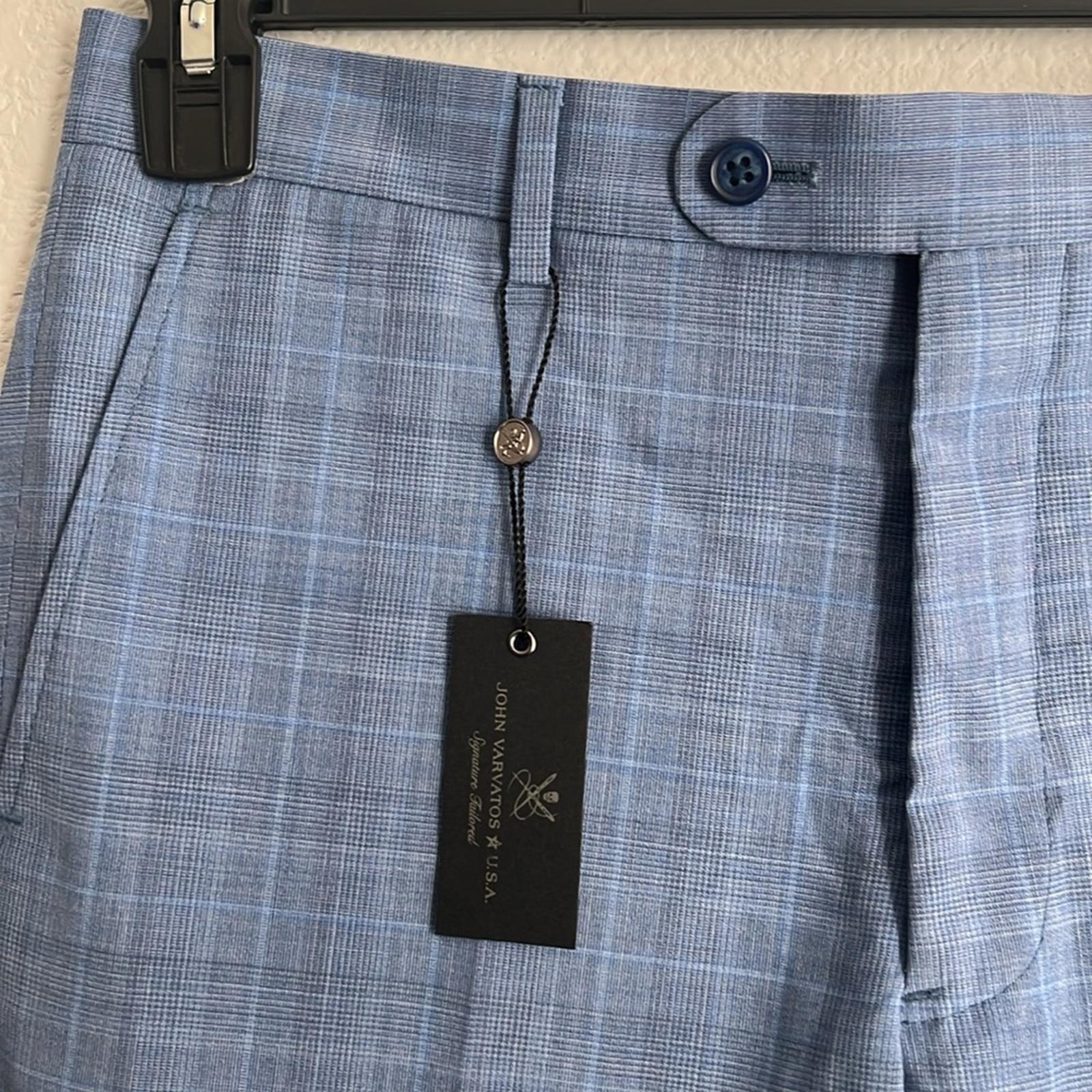 John Varvatos Tonal Plaid Slim Fit Suit Pants 100% Wool, Size 30 NEW w/Tag $228
