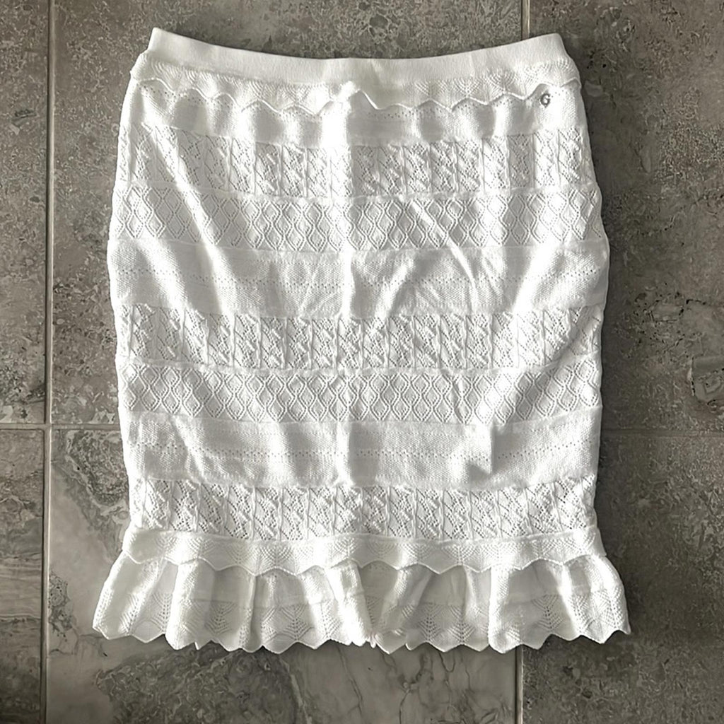 NEW Guess Pointelle Deeta Skirt in Pure White, Size XL New w/Tag