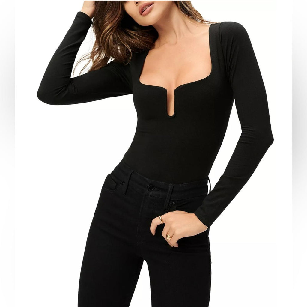 Good American U Ring Bodysuit in Black, Size 4 (X-Large) New with Tag