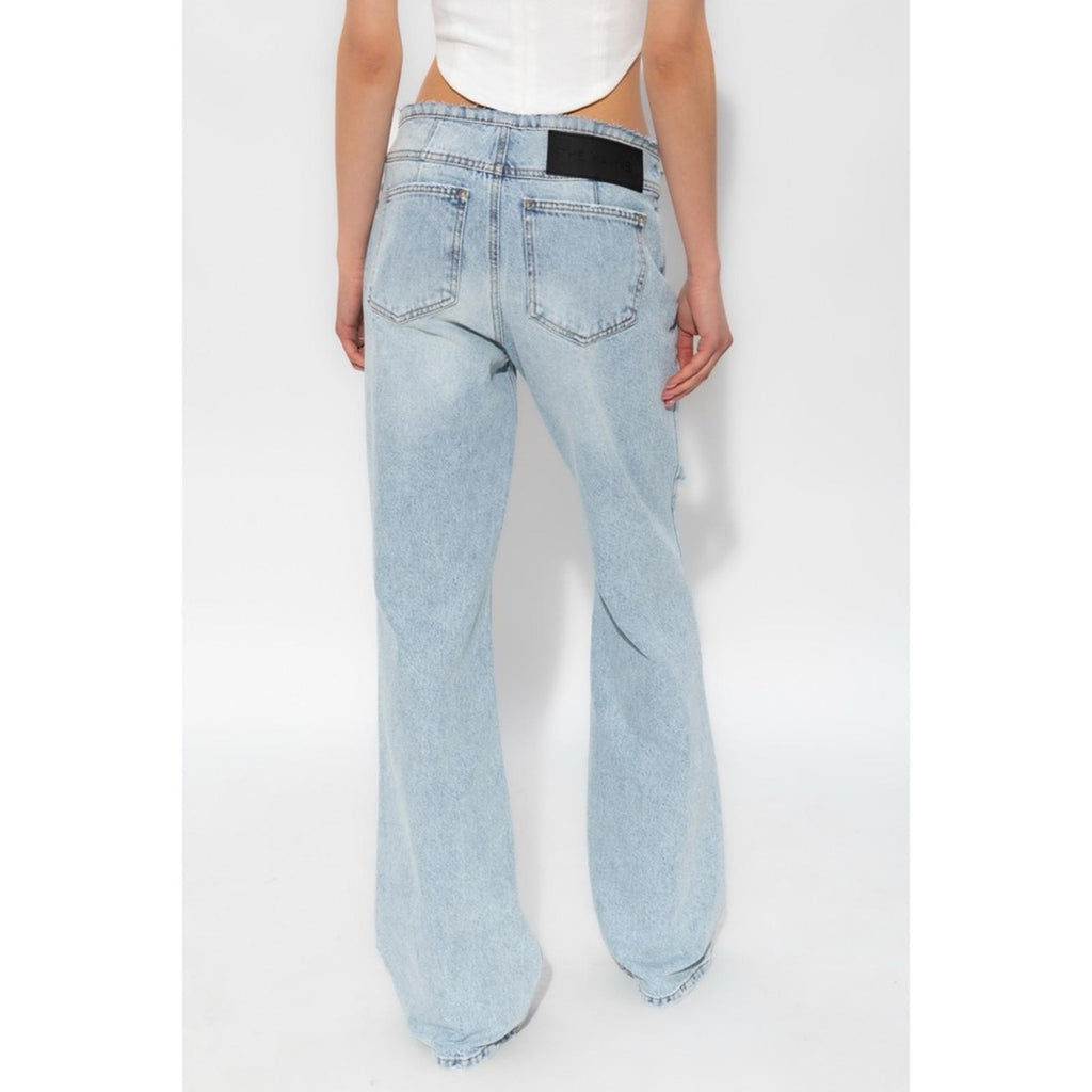 The MANNEI Nula High Rise Flare Jeans in Denim, Lt Blue Size 34 New w/Tag $594