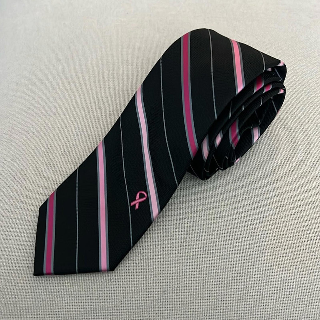 Susan G. Komen Striped Neck Tie, New w/Tag Retail $45