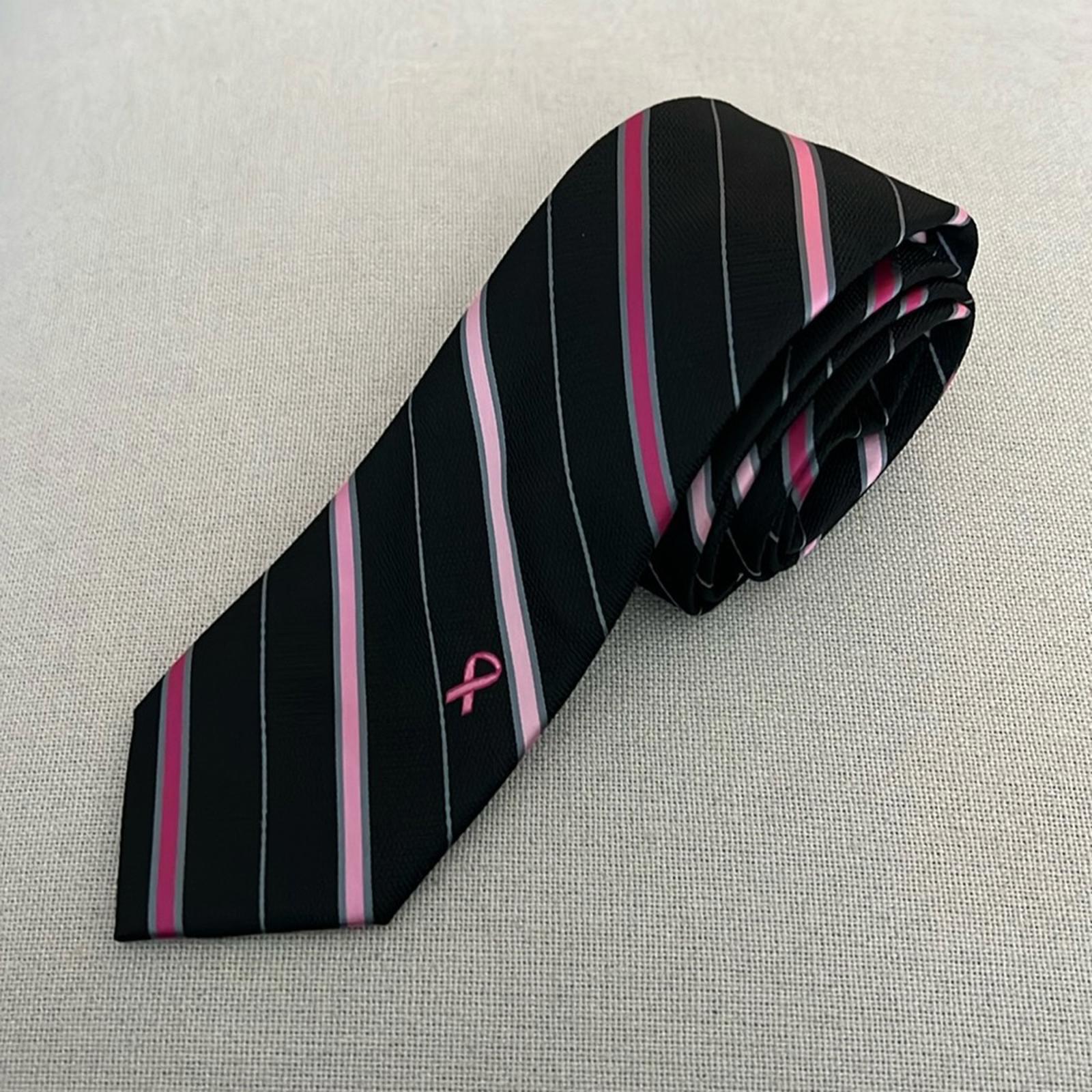 Susan G. Komen Striped Neck Tie, New w/Tag Retail $45