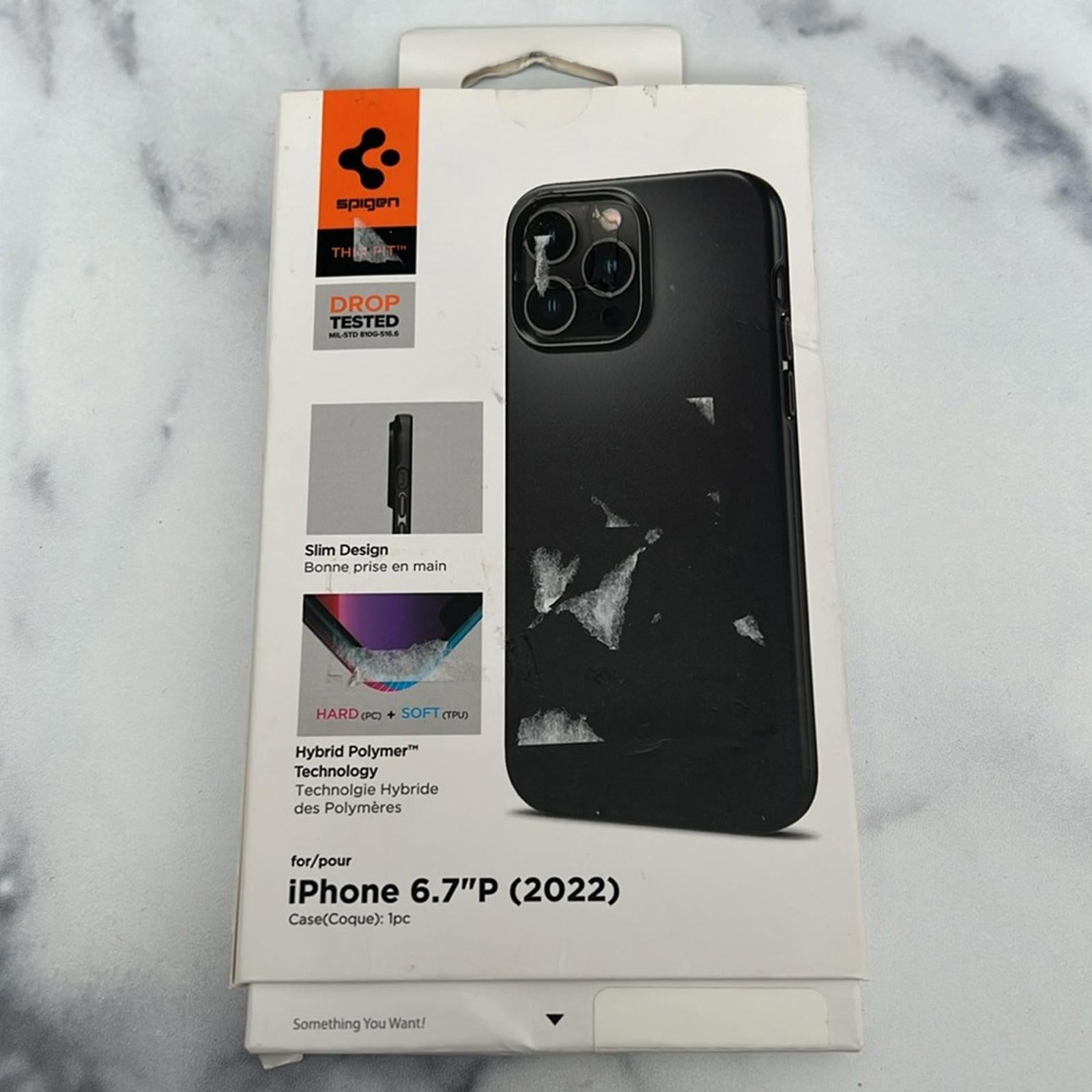 Spigen Thin Fit Case for iPhone 6.7”P (2022) in Black NEW in Box