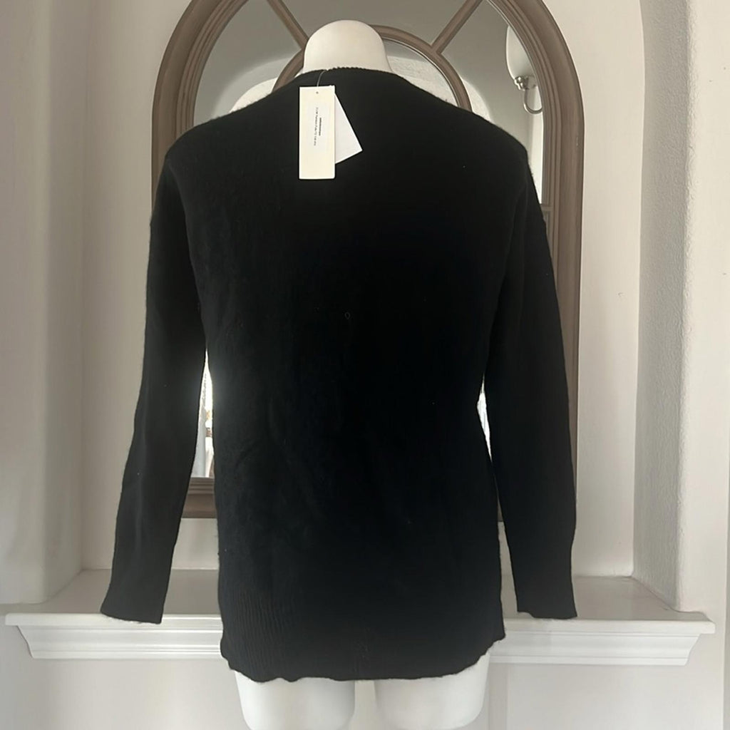 Sutton Studio Cashmere Crewneck in Black, Size XS NEW w/Tag $215