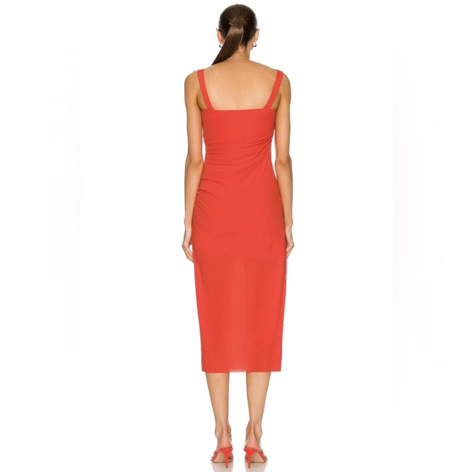 Helmut Lang Twist Midi Dress in Basalt Black, Size XXS NEW w/Tag $345