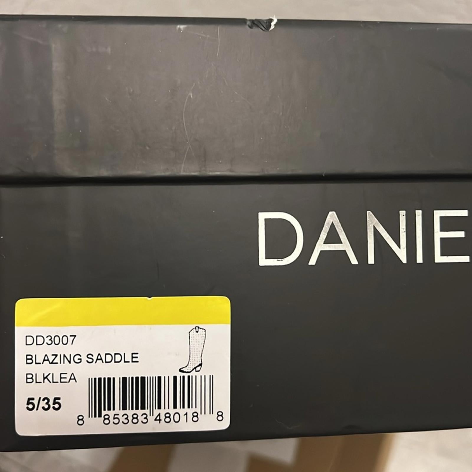 Daniel X Diamond Blazing Saddles Western Boots in Black Size EU35 US5 New in Box
