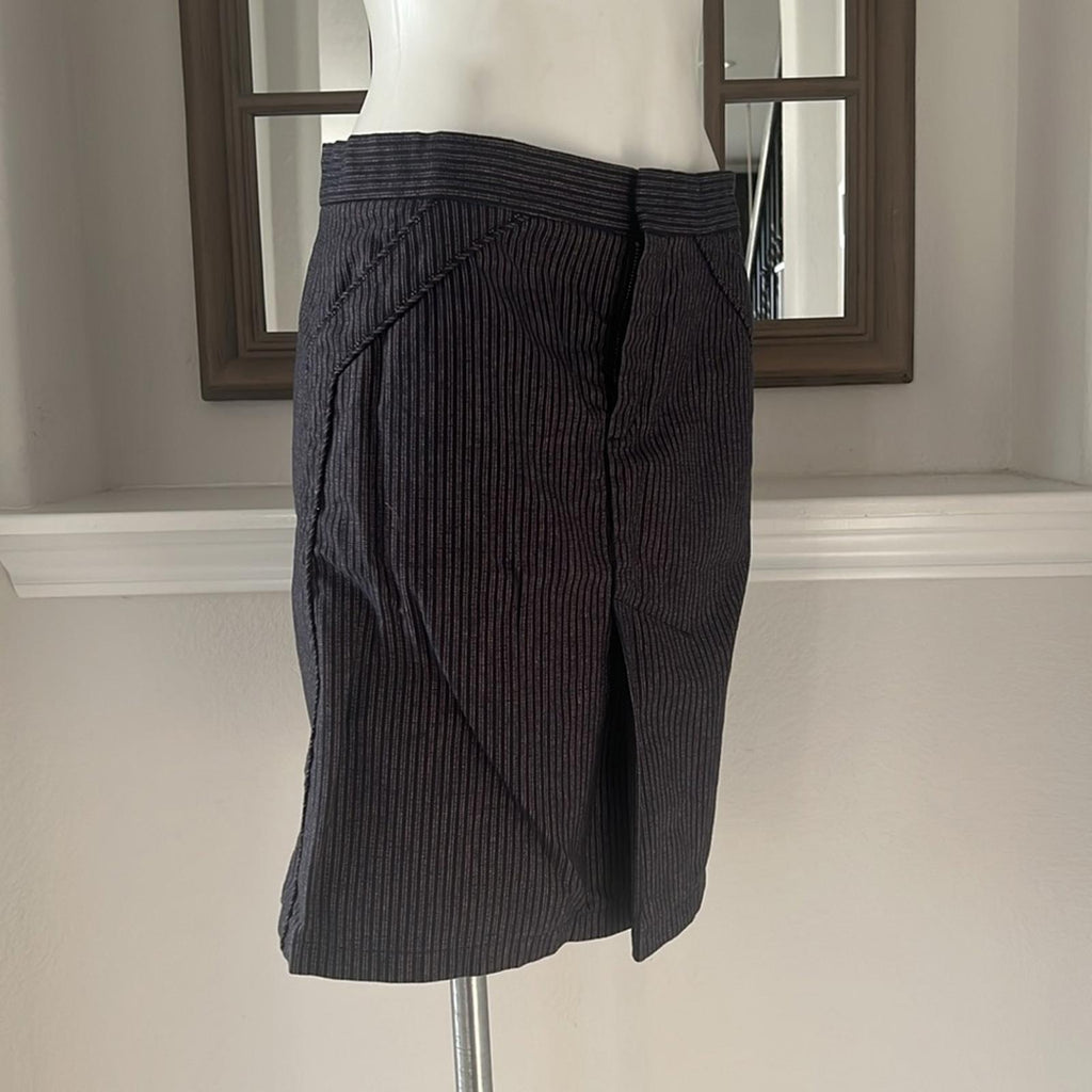 Marc Jacobs Structured Striped Cotton Denim Skirt, Size 10 EXCELLENT!