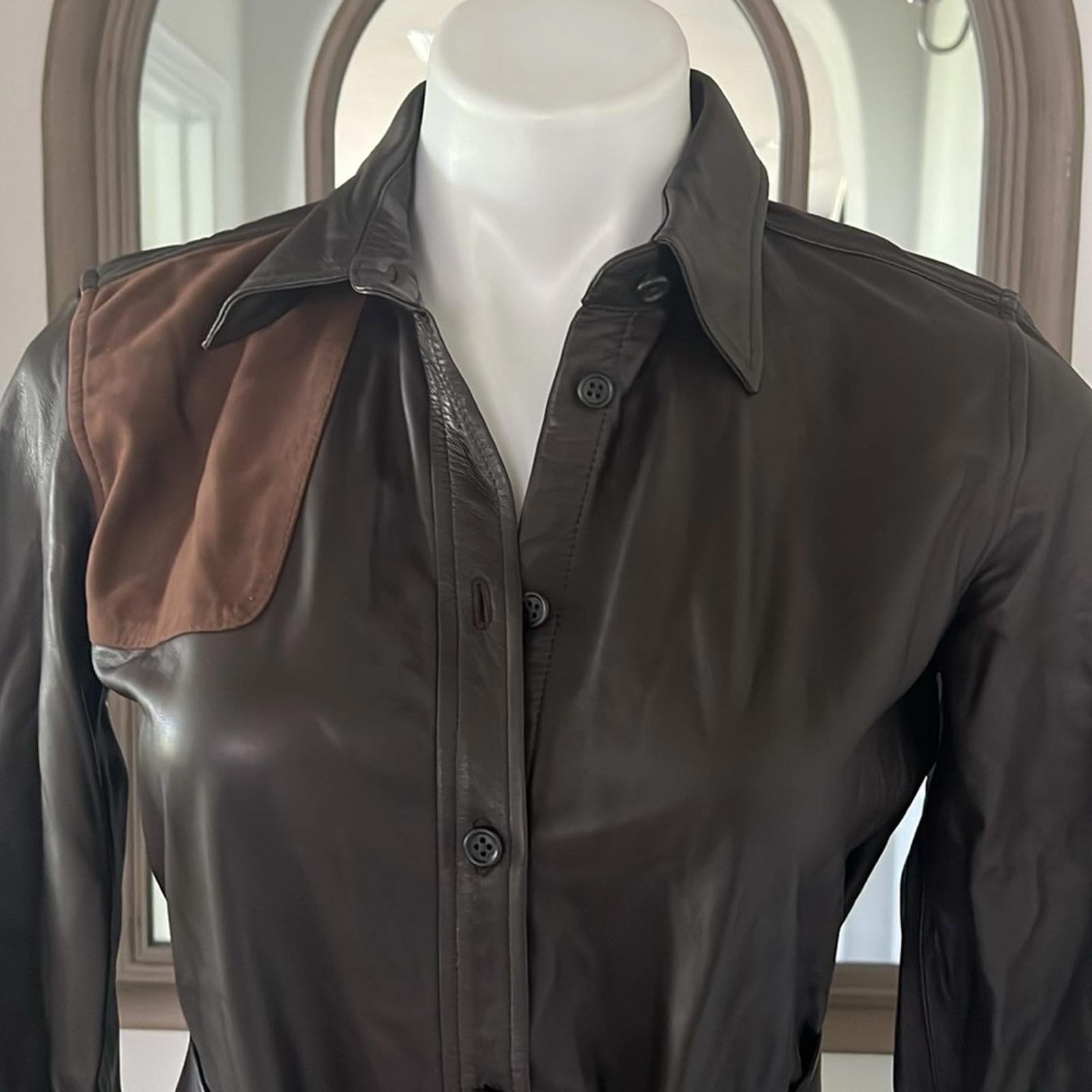 Lauren Ralph Lauren BLACK LABEL Goat Suede Dress in Brown Size 2 New w/Tag $895
