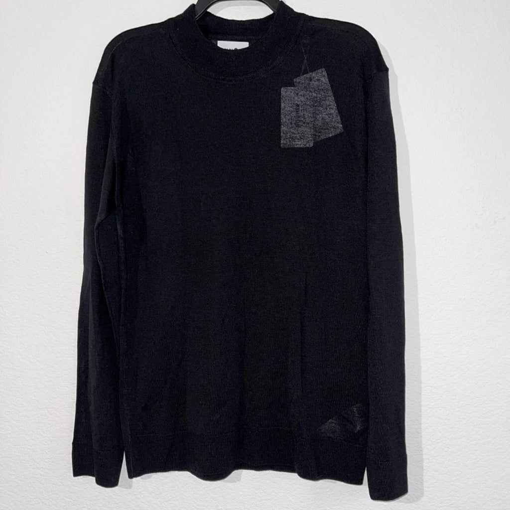NN07 Harry Mock Neck Sweater in Black, Size S NEW w/Tag $185