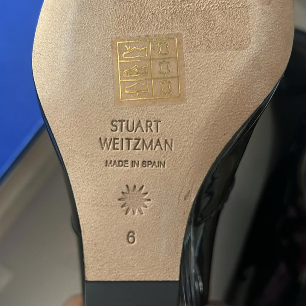 Stuart Weitzman Lucite 100 Wedge Heel Boots in Black, Size EU36.5 US6 New in Box