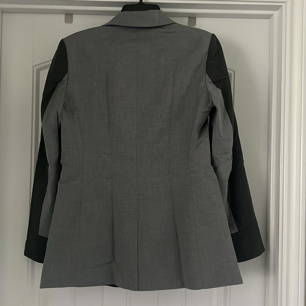 DKNY Two Tone Single Button Blazer in Gray, NWT, Size 8 $159