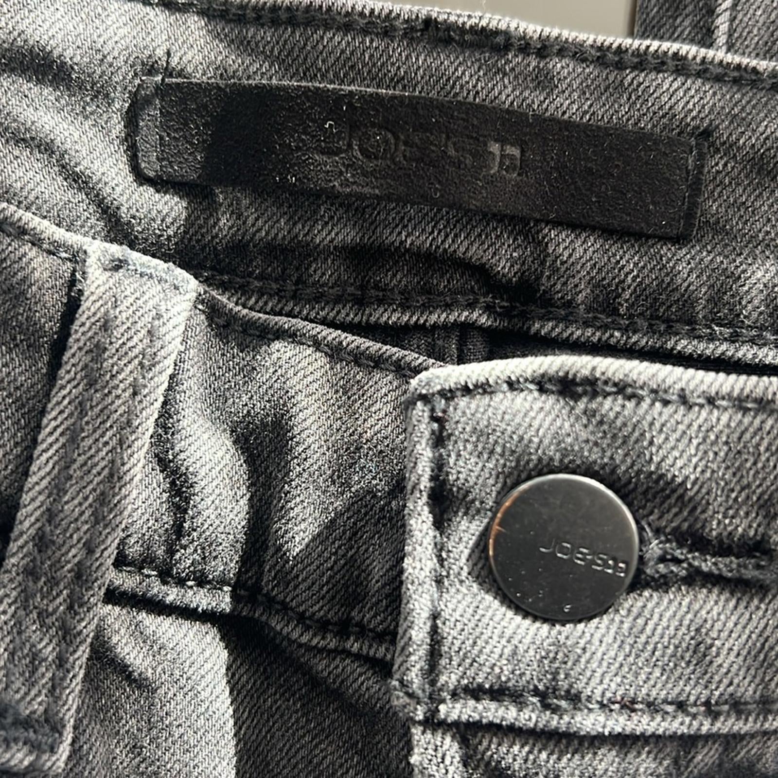 Joe’s The Lara Mid-Rise Cigarette Ankle Distressed Jeans in Black, NEW, Size 27