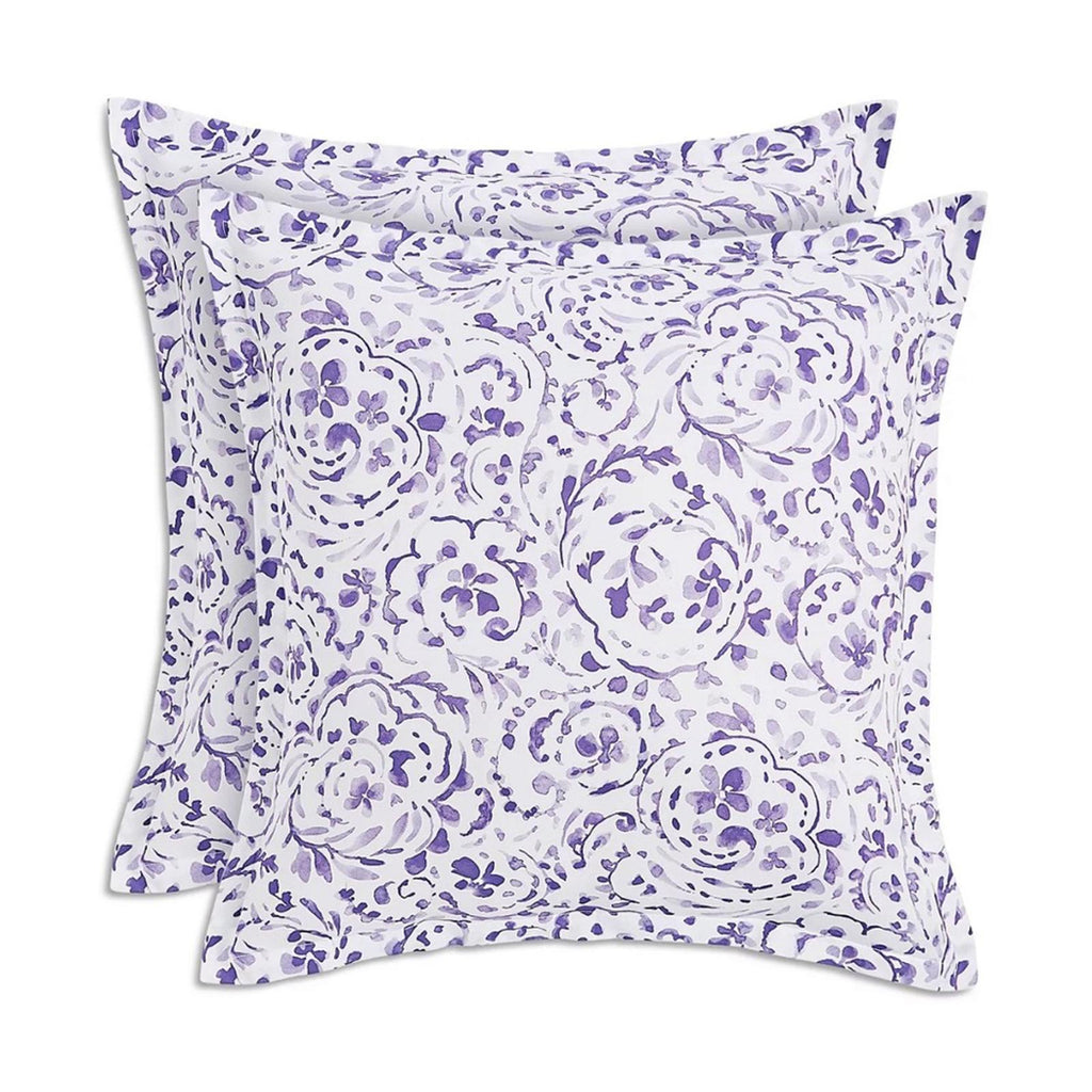 2 SKY Emilia Paisley Euro Shams in Purple/White New w/Tag $145