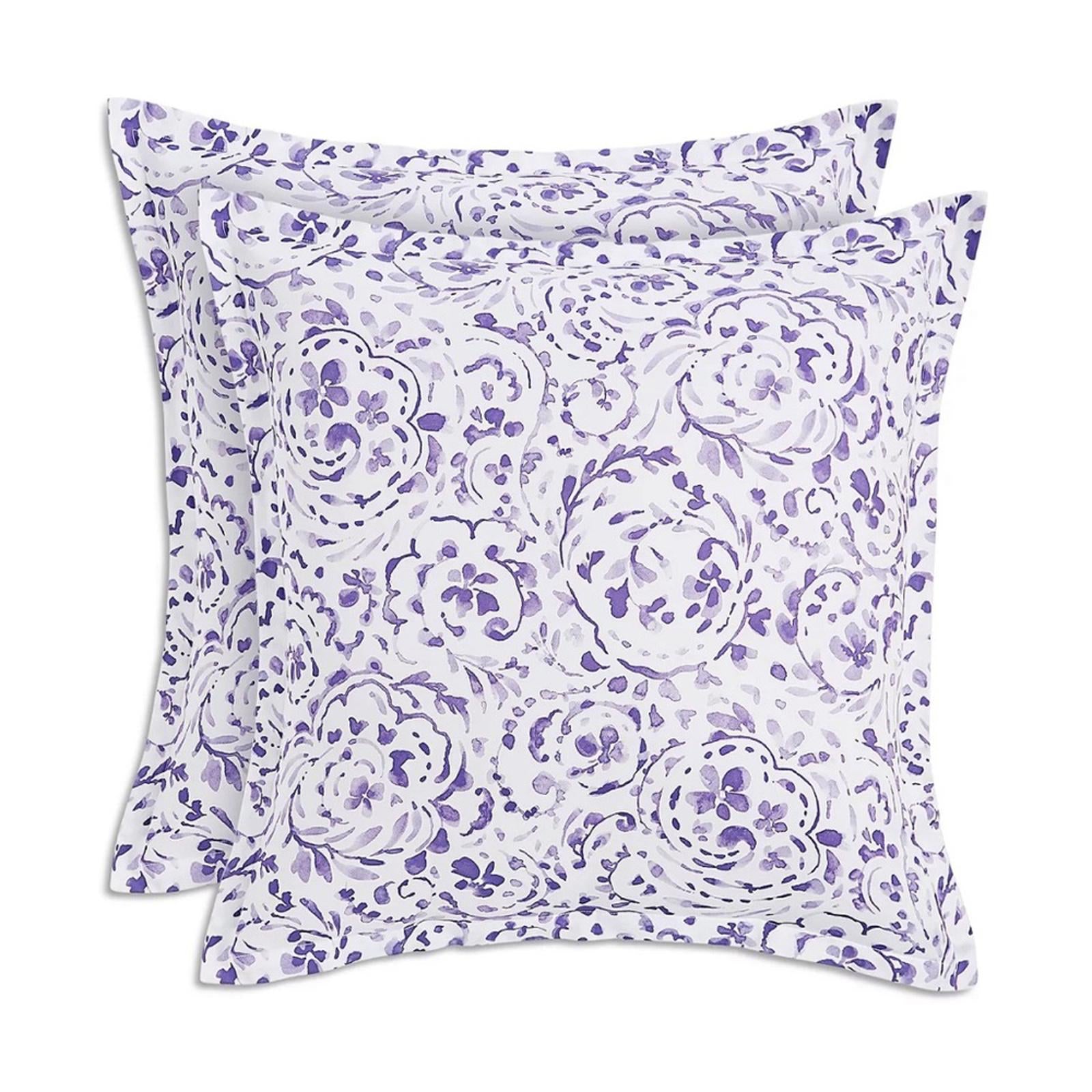 2 SKY Emilia Paisley Euro Shams in Purple/White New w/Tag $145