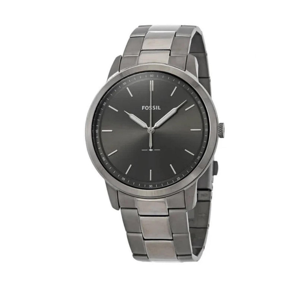 Fossil Men's The Minimalist Three-Hand, Smoke-Tone Stainless Steel Watch, FS5459