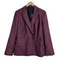 AWAY The Roundtrip Double-Breasted Blazer in Wine, Size 2X New w/Tag