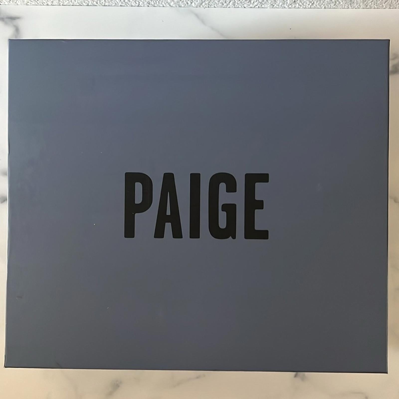 PAIGE Farah Square Toe Bootie in Black Patent Leather Size 7 New in Box $420