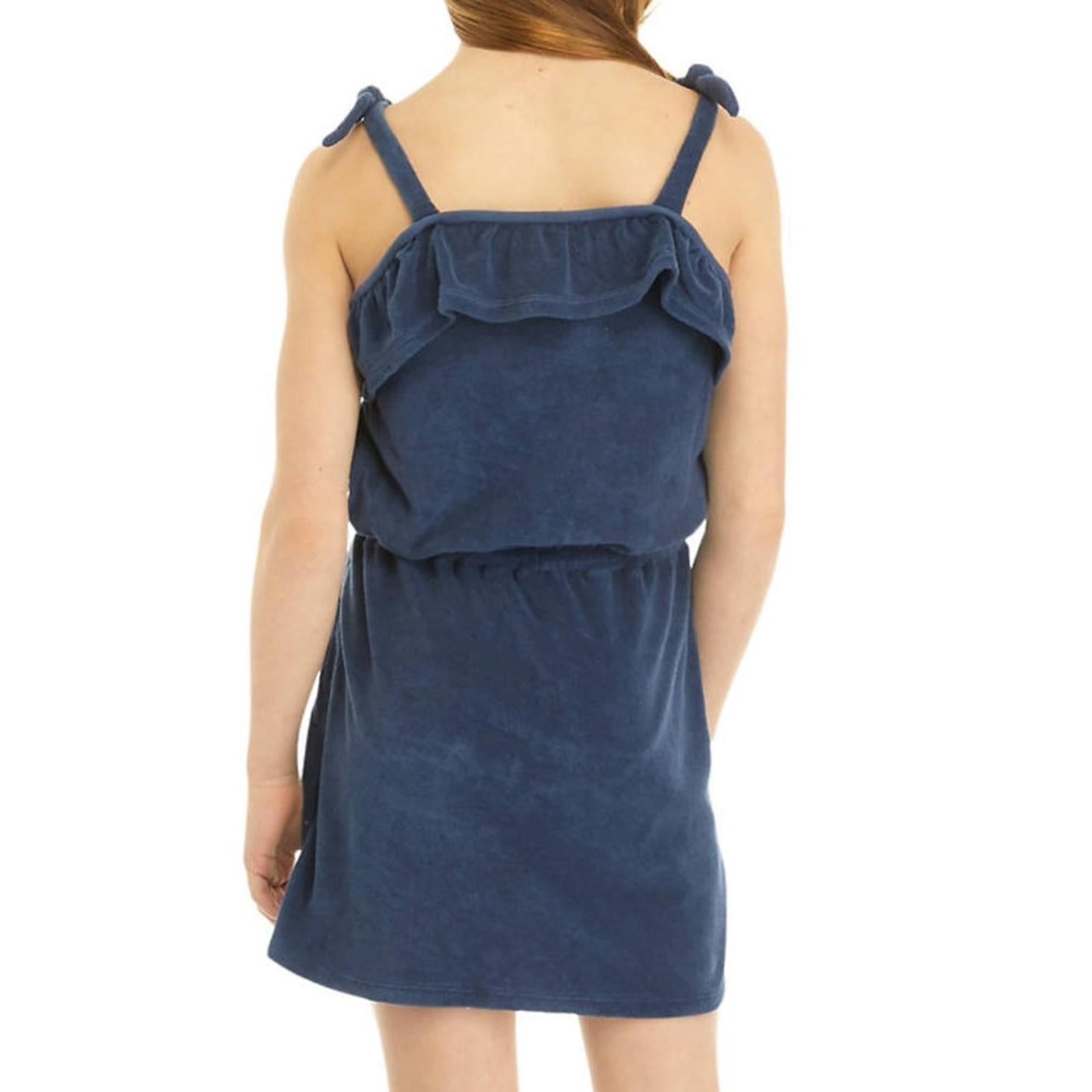 Polo Ralph Lauren Ruffled Terry Swim Cover-Up in Rustic Navy Size XL/16 NEW wTag