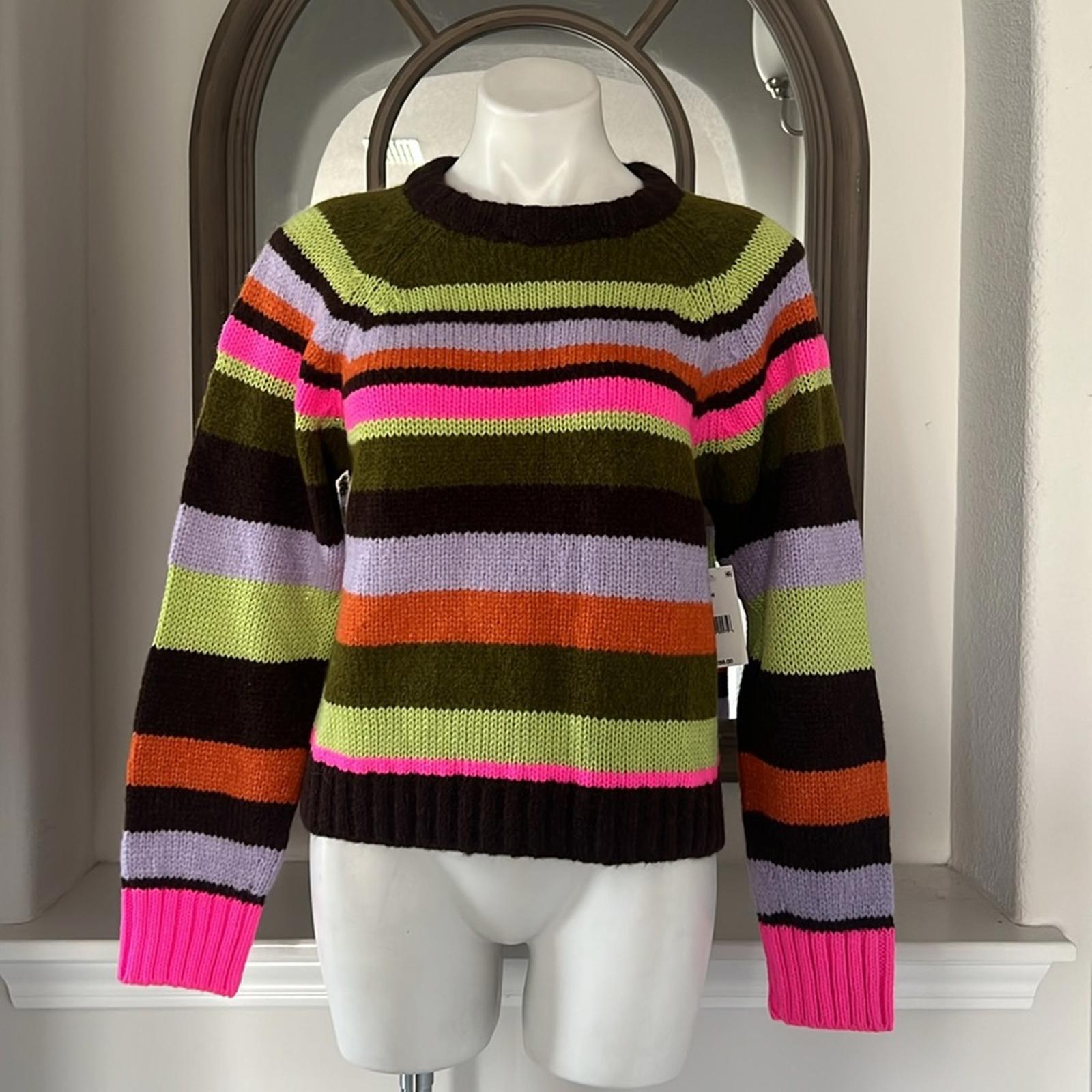 Velvet by Graham & Spencer Striped Sweater Size S, New w/Tag $288
