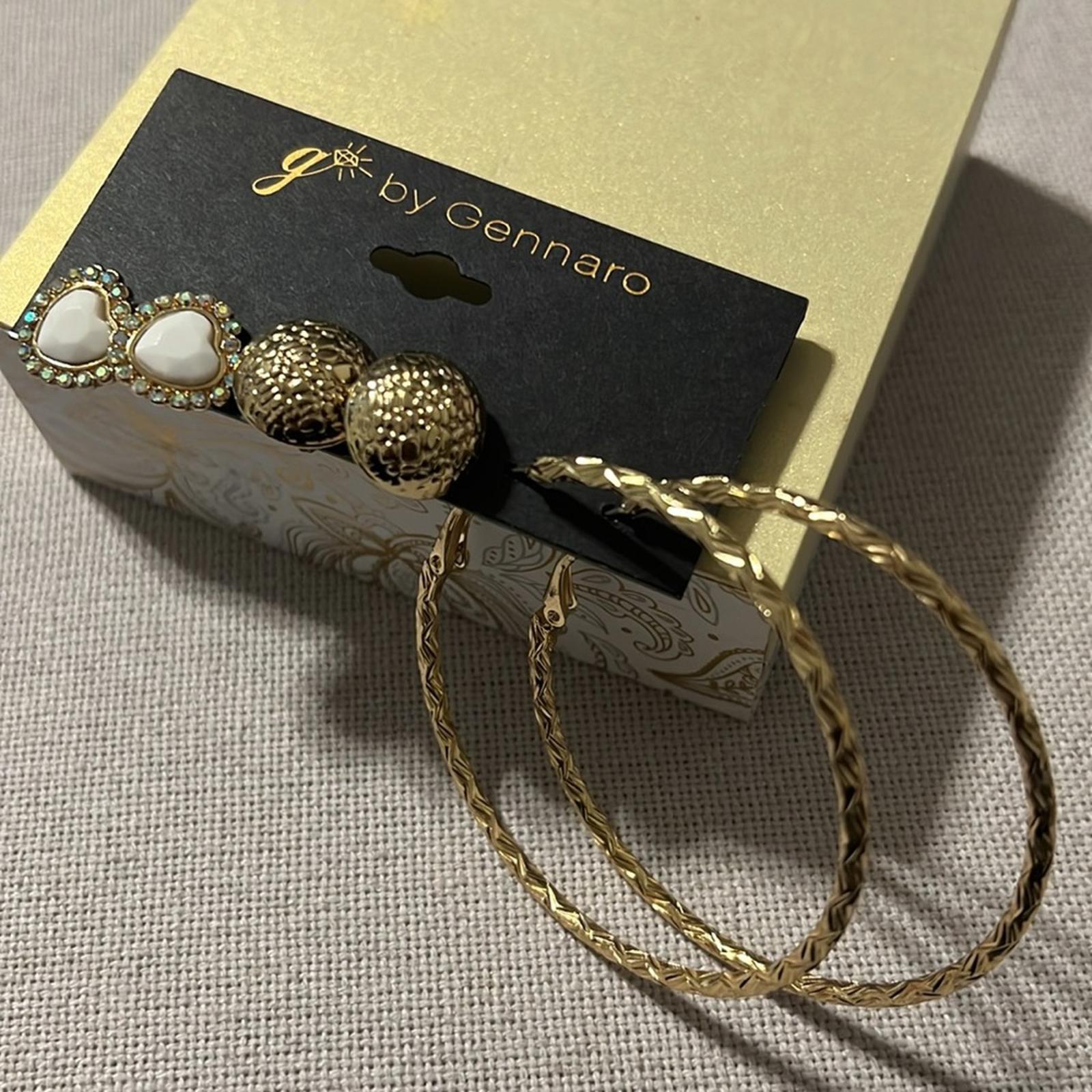 G by Gennaro 3-Pairs of Earrings, New w/Tag