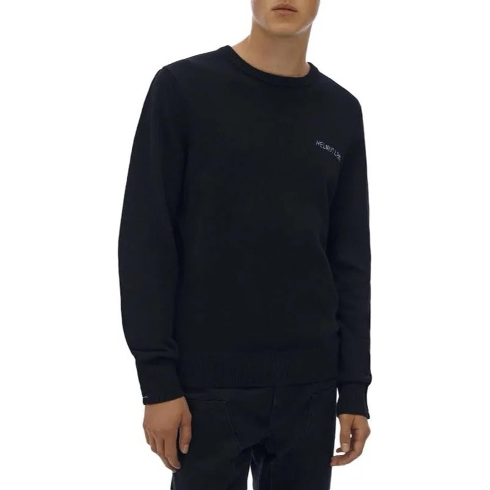 NEW Helmut Lang Cashmere Blend Kurt Crewneck Sweater Black Size S New w/Tag $375