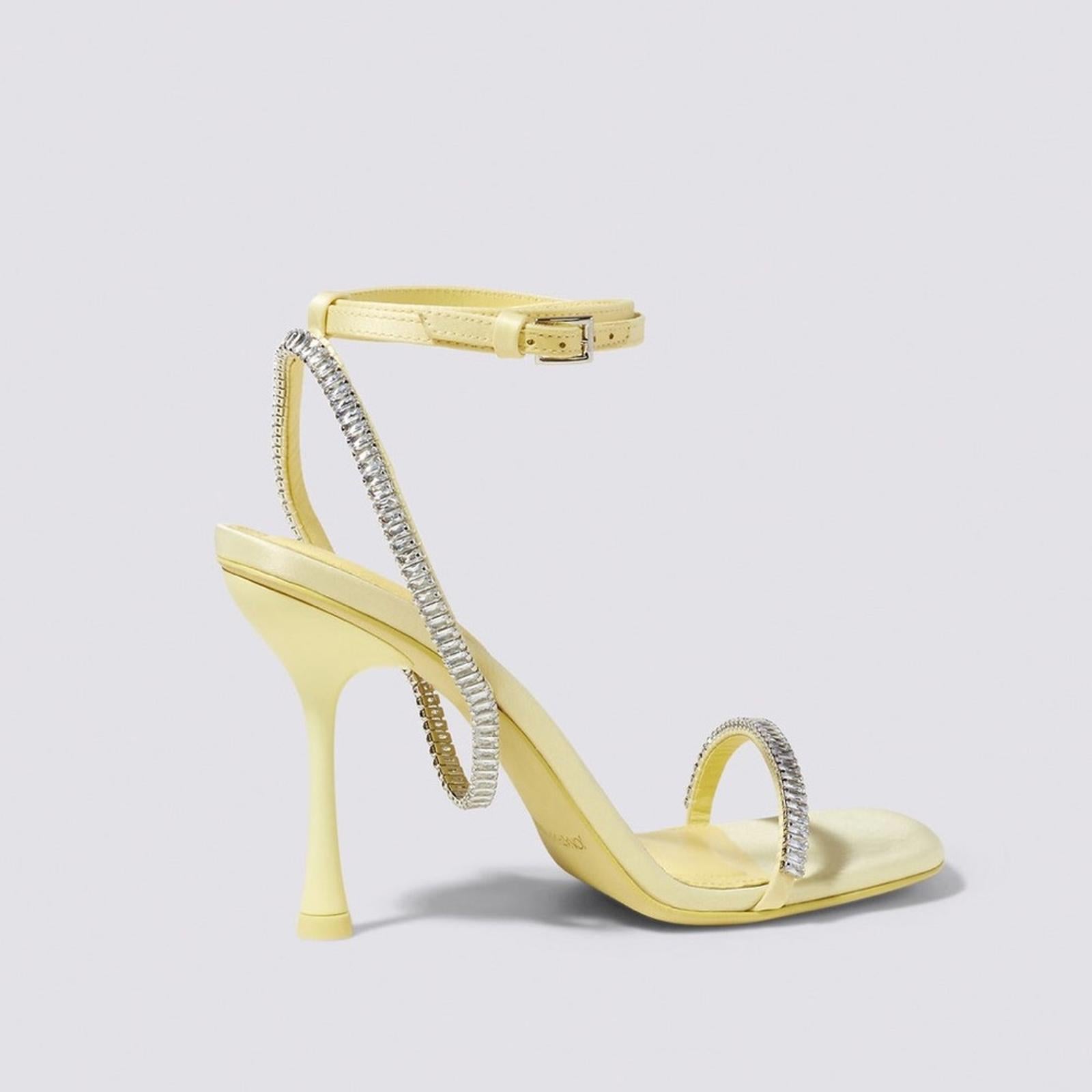 Jonathan Simkhai Luxon Crystal Harness Sandals in Daffodil Size 41 EXCELLENT!