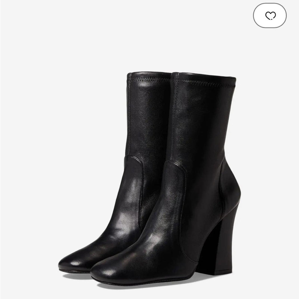 Stuart Weitzman Curveblock High Heel Booties in Black, Size 8 New $650 SOLD OUT!