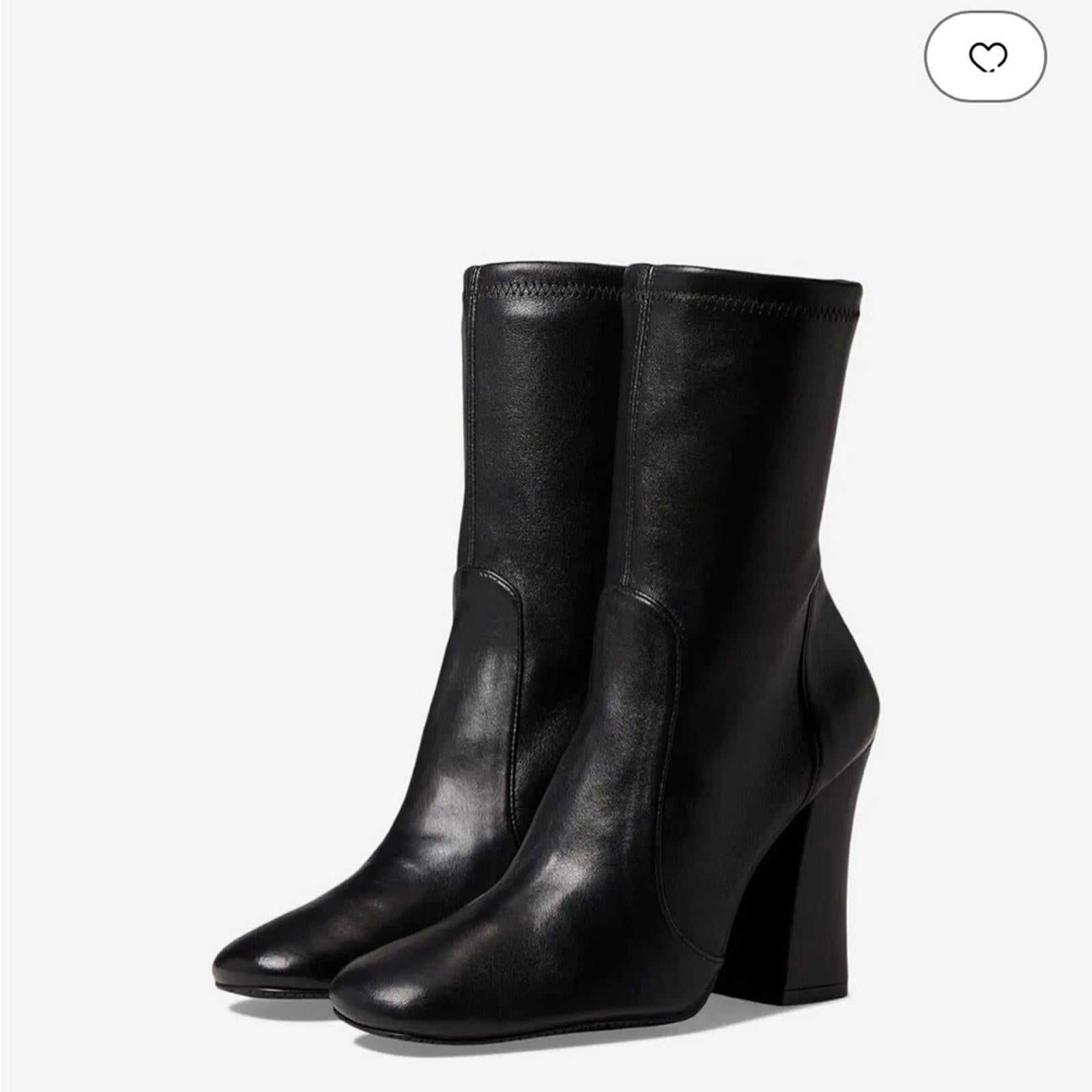 Stuart Weitzman Curveblock High Heel Booties in Black, Size 8 New $650 SOLD OUT!