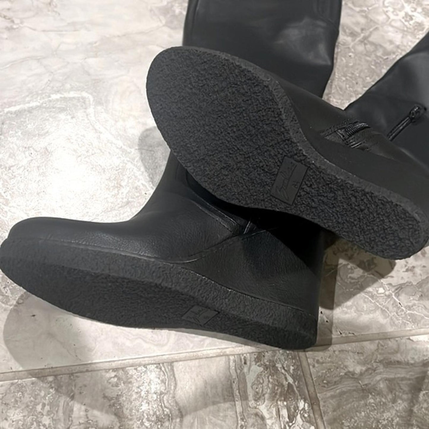 Zodiac Iggy Wedge Knee-High Boots in Black, Size 6.5 NEW w/o Box