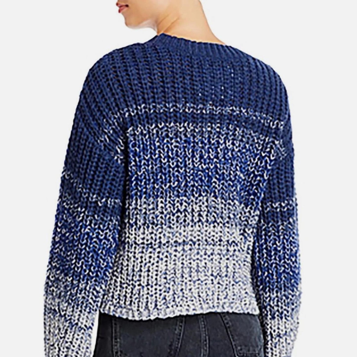 525 Ombré Sweater in Dark Blue Multi, NEW, Size M
