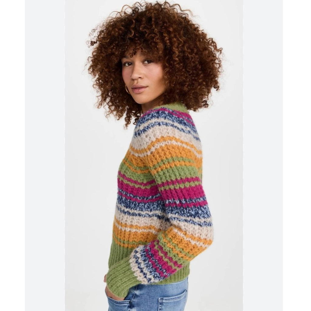 NEW MOTHER The Inset Puff Sleeve Jumper Sweater, Size L New w/Tag Retail $325