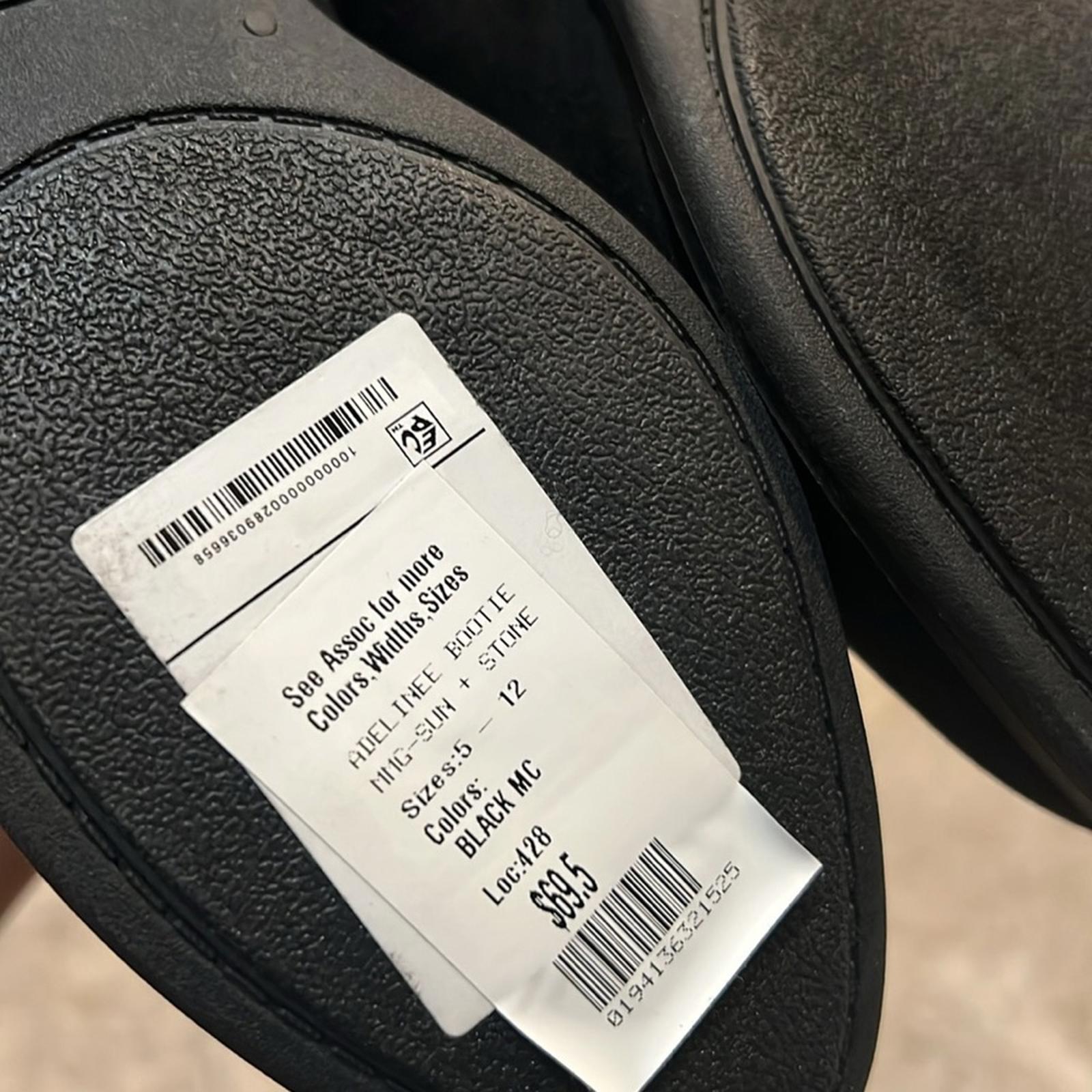 Sun + Stone Adelinee Double Zip Ankle Booties in Black, Size 7