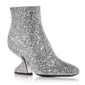 Salvatore Ferragamo Glitter Sculptural-Heel Zip Booties Size 10 New in Box $1295