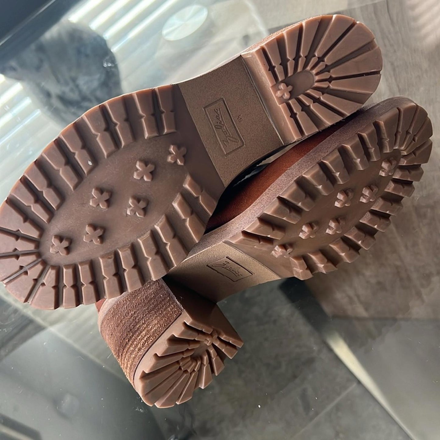 Zodiac Greyson Block Heel Boots in Cognac Size 6.5 New w/o Box Retail $149