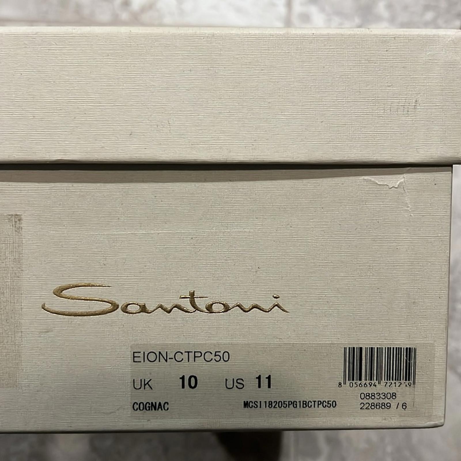 Santoni Men's Simon Cap Toe Oxfords in Cognac, Size UK10 US11 New +DustBag