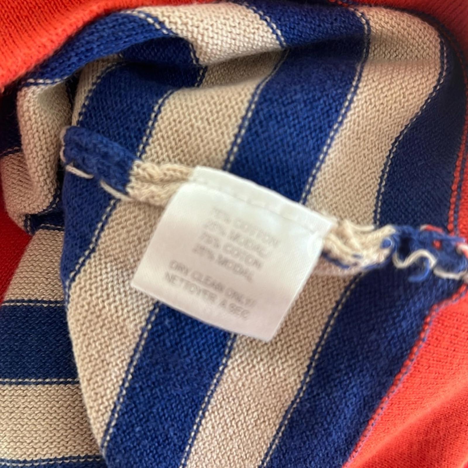 Trina Turk Striped Short Sleeve Knit Top Sweater, Size S EXCELLENT!