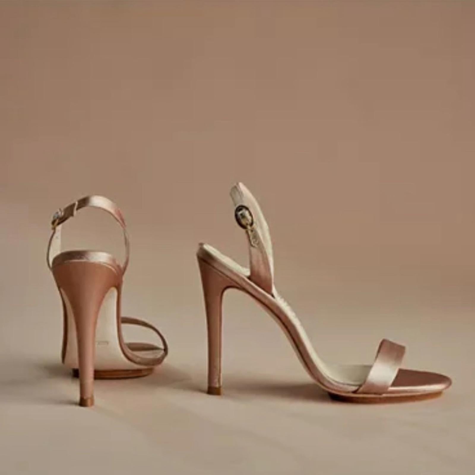 Salone Monet Sable High Heel Sandals, Size 6 New in Box with Dust Bag
