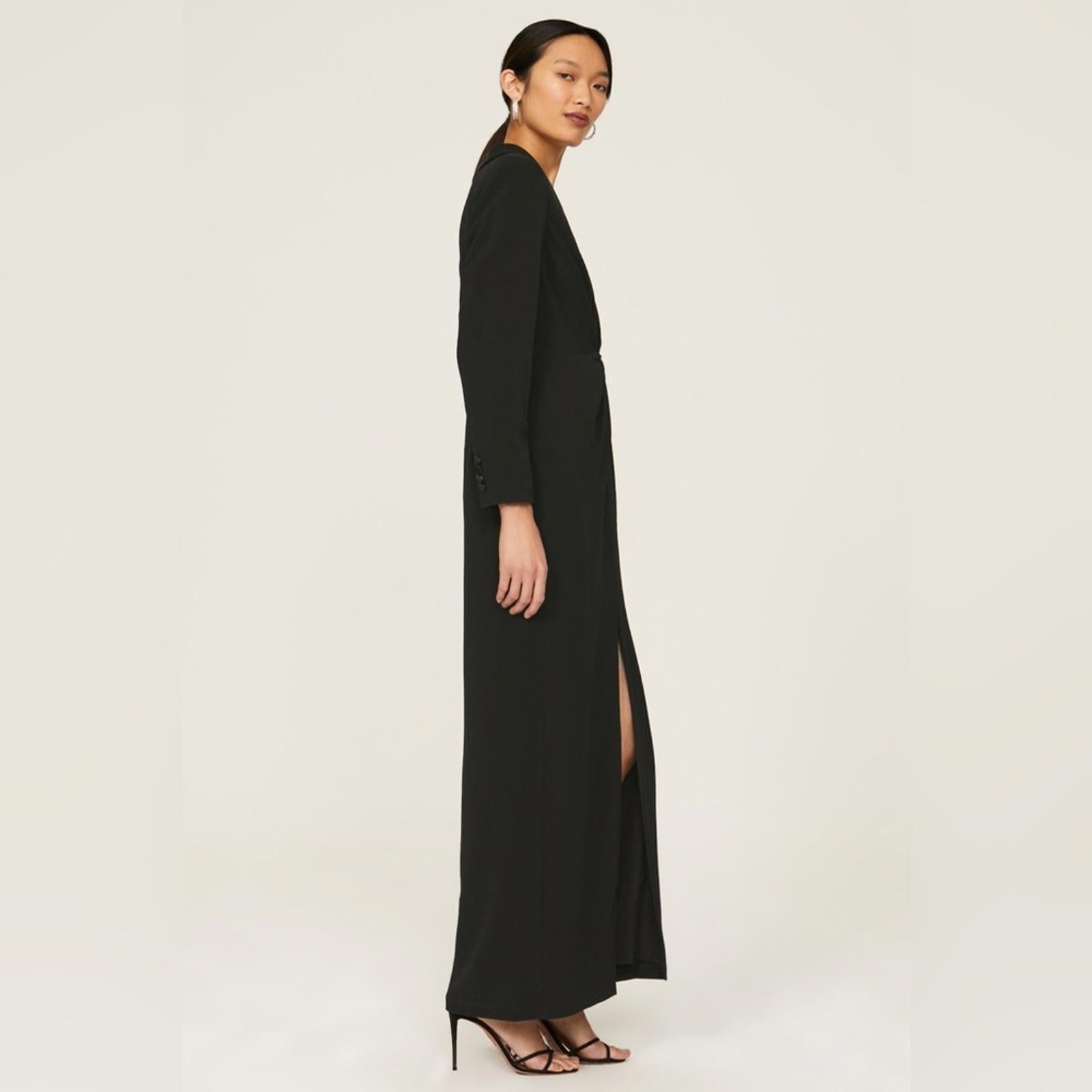 Lauren Ralph Lauren Zeenai Crepe Long Sleeve Gown in Black, Size 4 NEW w/Tag