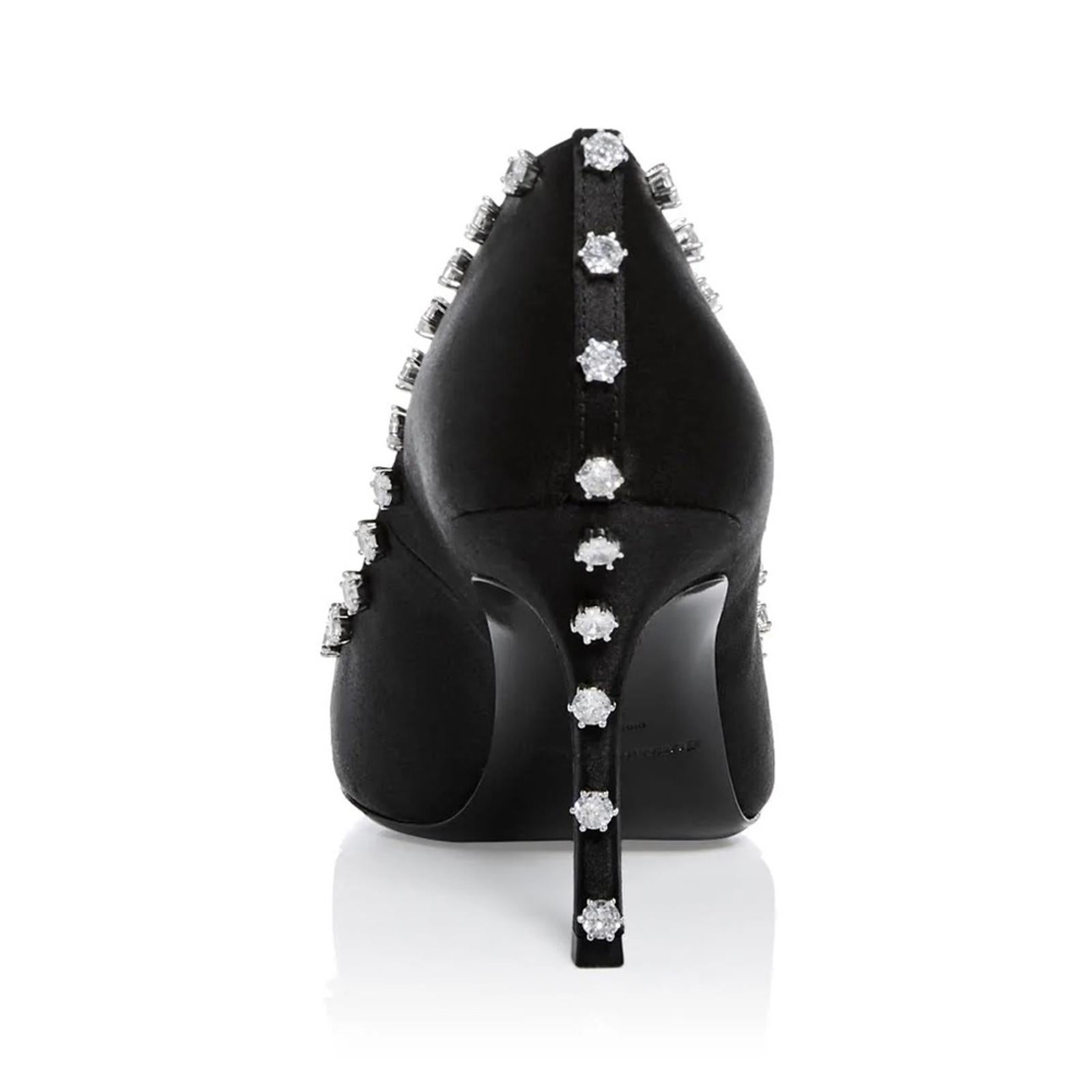Alexander Wang Delphine 85 Crystal Stud Pump, Black Size 37.5 New + DustBag $895