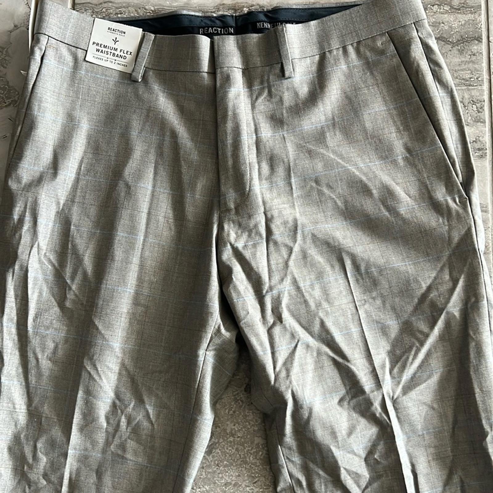 Kenneth Cole REACTION Premium Flex Slim Fit Dress Pants in Oatmeal 30W x 30L NWT