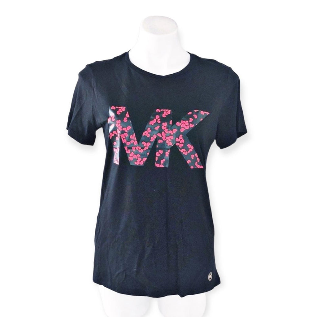 NWT Michael Kors Limited Edition Scarlet Red Short Sleeve Tee in Black Size M