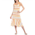 Ella Moss Sylvia Knit Stripe Hi-Low Midi Dress, Size L, New w/Tag