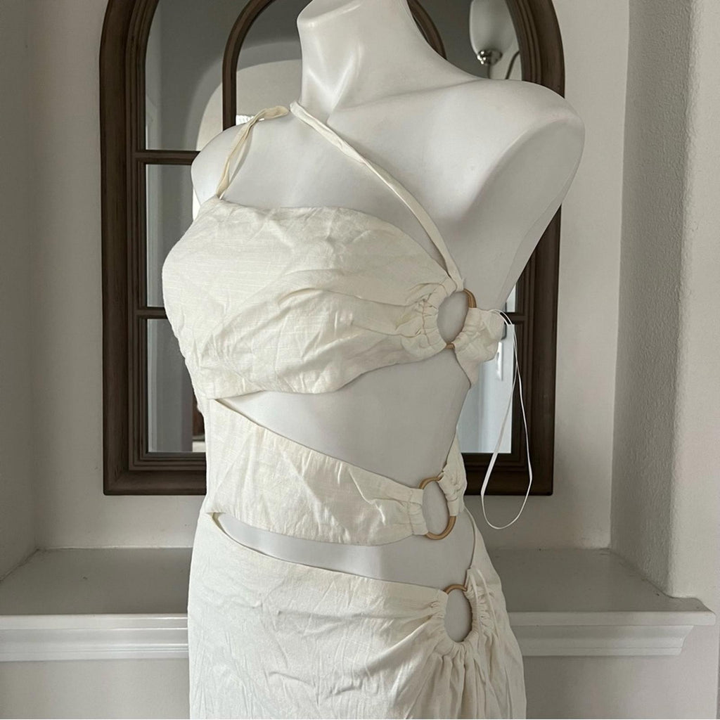Cult Gaia x Revolve Terese Gown in Cream, NWT, Size 8