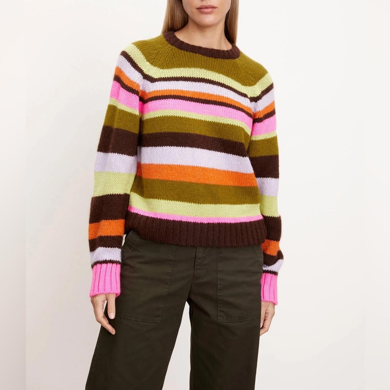 Velvet by Graham & Spencer Striped Sweater Size S, New w/Tag $288