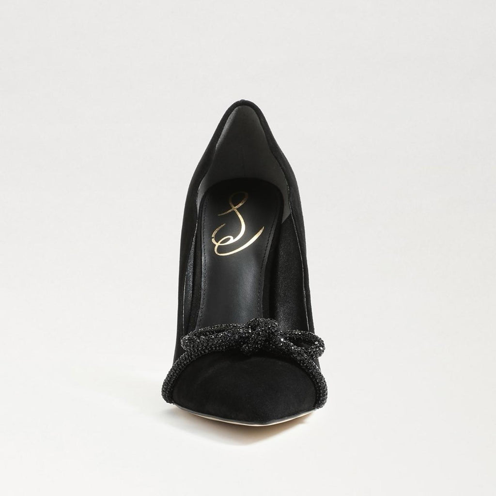 Sam Edelman Deela Evening Bow Pump in Black Satin, Size 11 New in Box w/Dust Bag