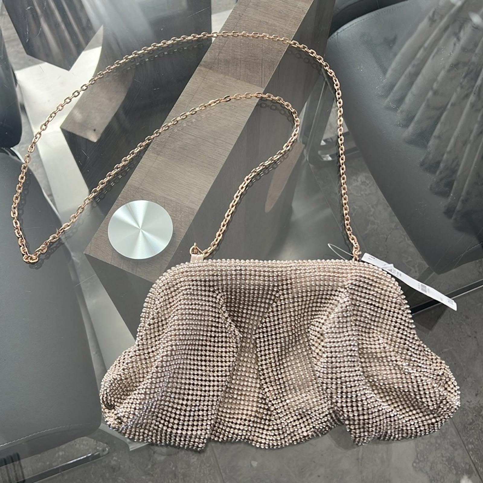 INC Pleated Clutch in Champagne, New w/Tag (Online for $79.50)