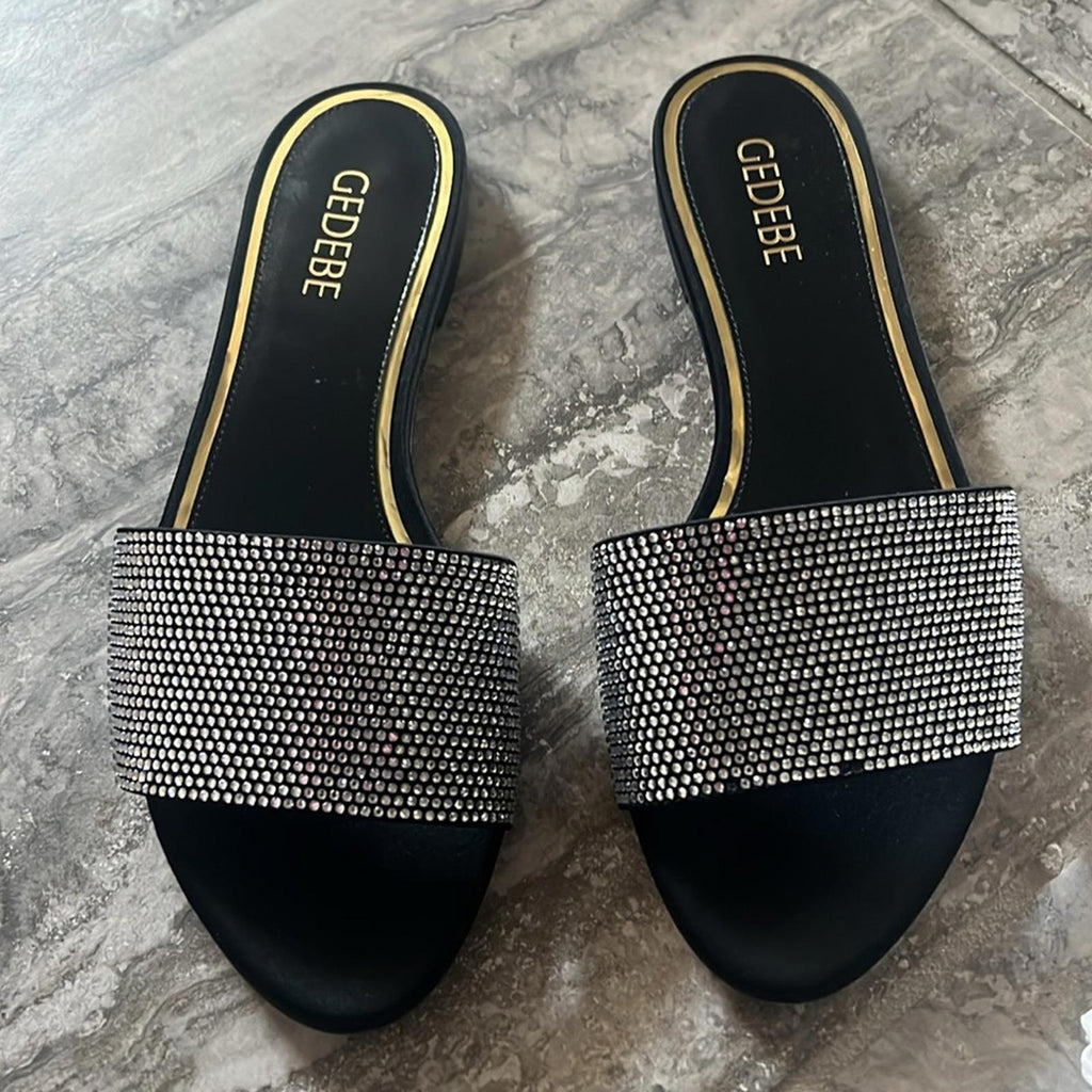 Gedebe Women's Cassis Embellished Slide Sandals, Size 38 New in Box $725