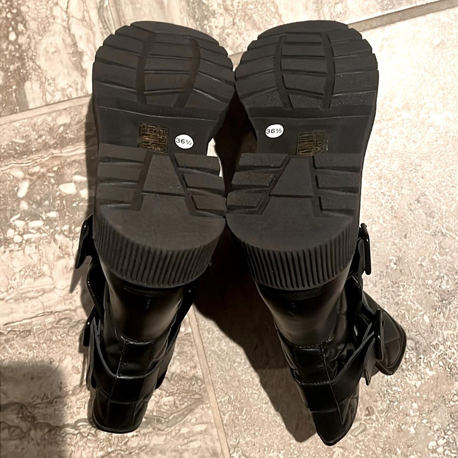 Kurt Geiger London Kingston Quilted Moto Boots, Black, Size EU 36.5 New w/o Box